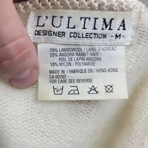 L’ULTIMA Lambswool Angora Blend Designer Collection Cardigan - Picture 3 of 7